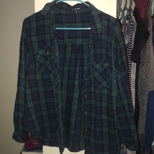 Blue & green flannel